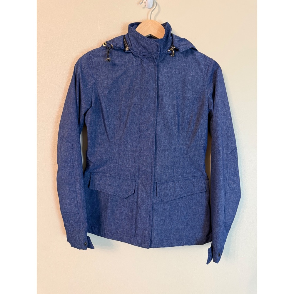Anatomie Chambray Travel Jacket XS Hooded Lightweight Windbreaker